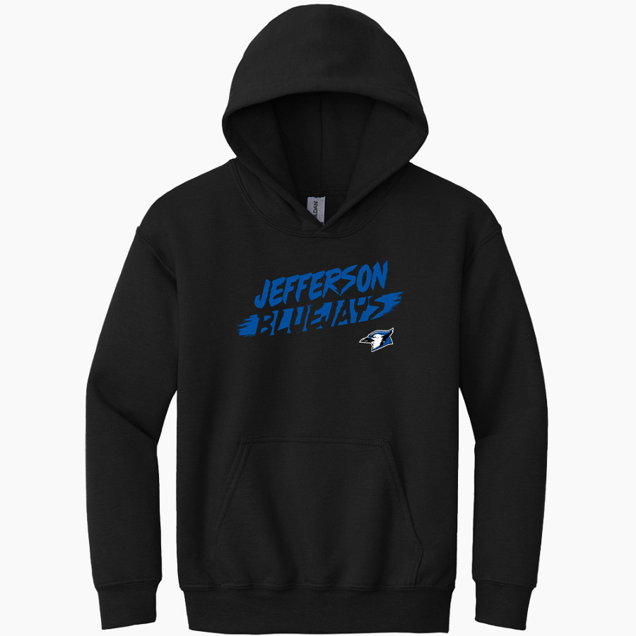 JEFFERSON HIGH SCHOOL BLUEJAYS <span class="pdp-name-mascot">JEFFERSON BLUEJAYS</span> Gildan Youth Heavy Blend Hoodie