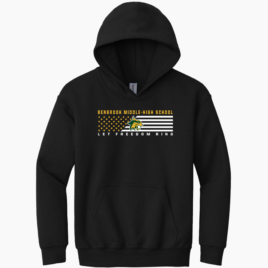 BENBROOK MIDDLE HIGH SCHOOL BOBCATS <span class="pdp-name-mascot">BENBROOK MIDDLE BOBCATS</span> Gildan Youth Heavy Blend Hoodie