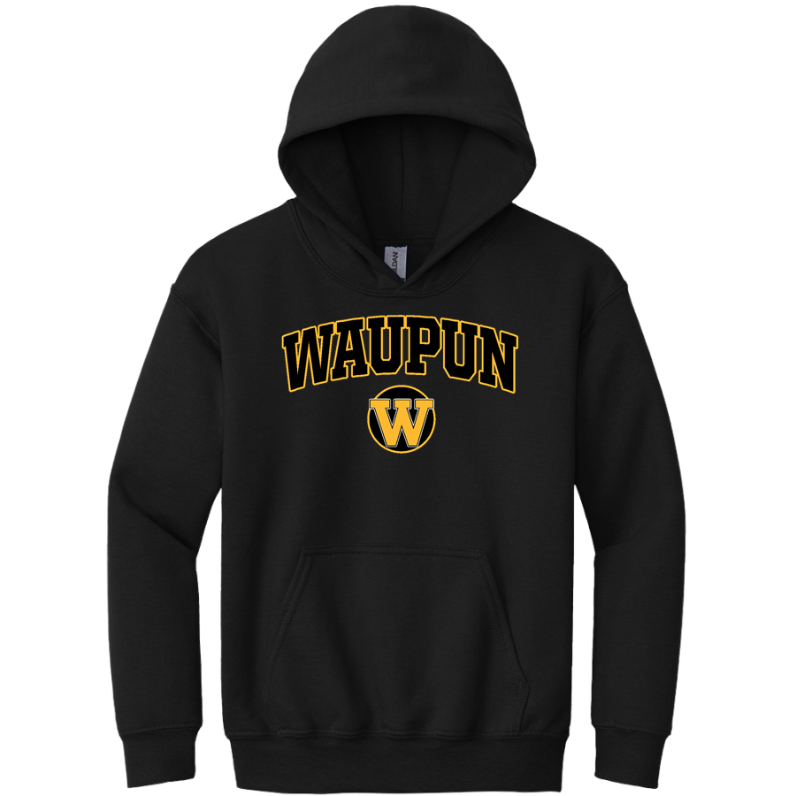 WAUPUN HIGH SCHOOL WARRIORS <span class="pdp-name-mascot">WAUPUN WARRIORS</span> Gildan Youth Heavy Blend Hoodie