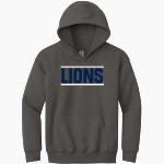 James Island Christian LIONS official sideline store Gildan Youth Heavy Blend Hoodie Front Thumbnail