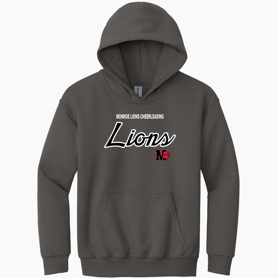 Monroe Lions Cheerleading Lions <span class="pdp-name-mascot">Monroe Lions Cheerleading</span> Gildan Youth Heavy Blend Hoodie