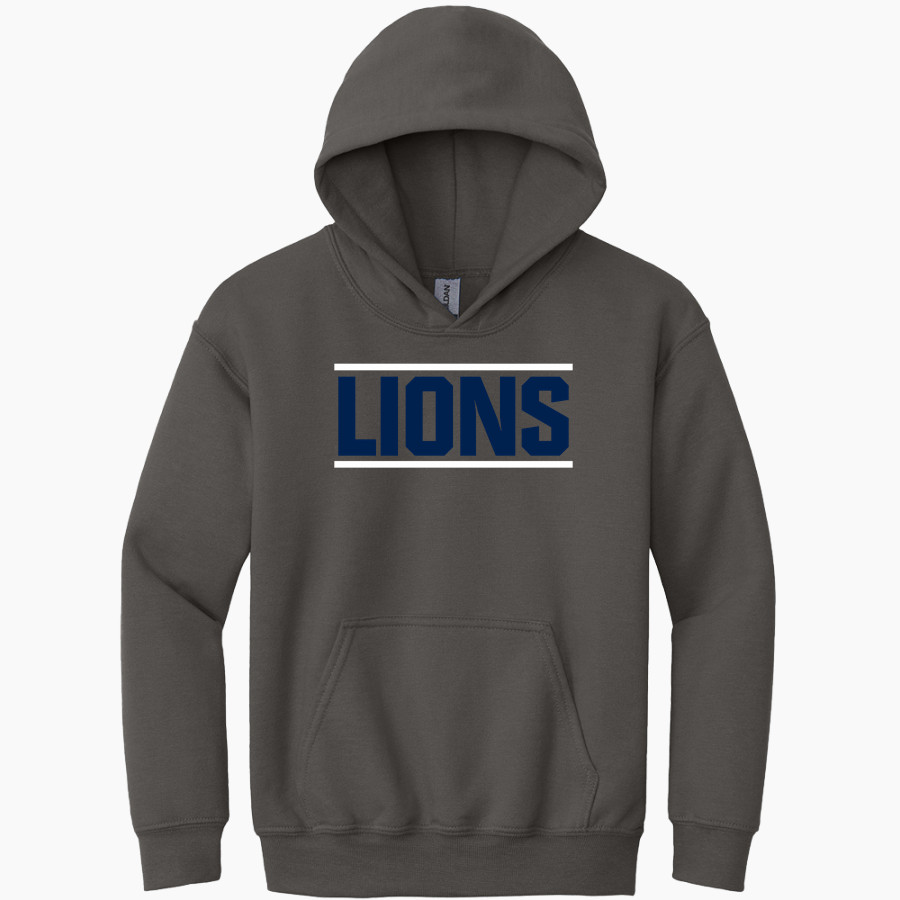 James Island Christian LIONS official sideline store Gildan Youth Heavy Blend Hoodie