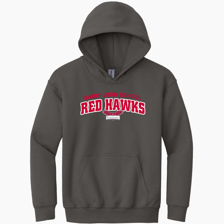 Saint John School Red hawks <span class="pdp-name-mascot">Saint John School Red hawks</span> Gildan Youth Heavy Blend Hoodie