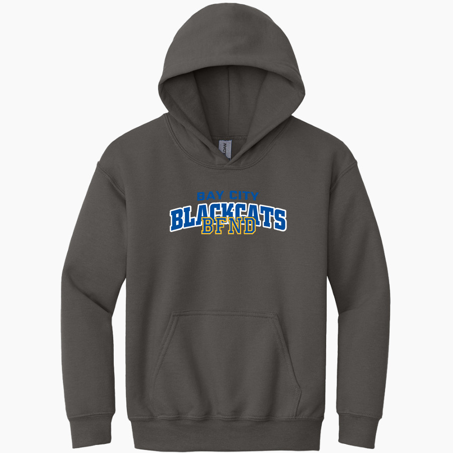 <span class="pdp-name-mascot">Bay City Blackcats</span> Gildan Youth Heavy Blend Hoodie