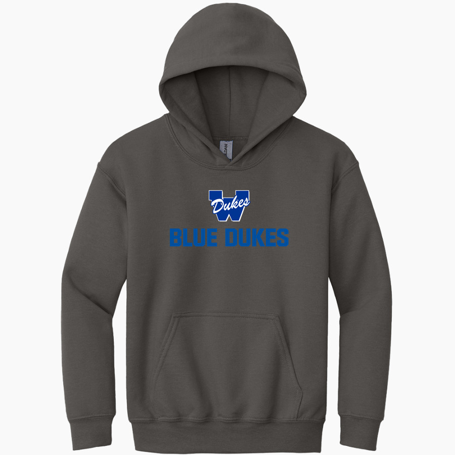 Whitefish Bay Blue Dukes Gildan Youth Heavy Blend Hoodie