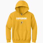 Superior Yellowjackets <span class="pdp-name-mascot">UW Superior Yellowjackets</span> Gildan Youth Heavy Blend Hoodie Front Thumbnail