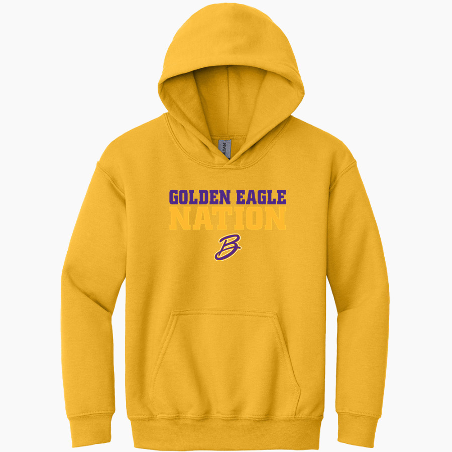 BELLBROOK GOLDEN EAGLES The Official Online Store <span class="pdp-name-mascot">BELLBROOK GOLDEN EAGLES</span> Gildan Youth Heavy Blend Hoodie
