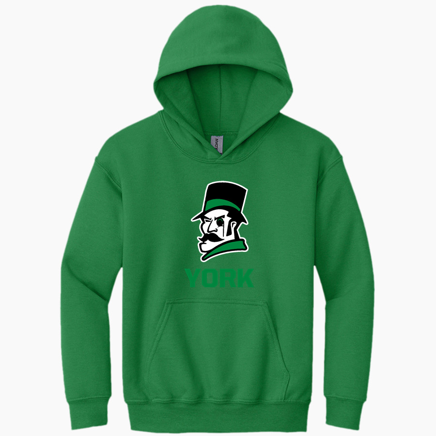 YORK HIGH SCHOOL DUKES <span class="pdp-name-mascot">YORK DUKES</span> Gildan Youth Heavy Blend Hoodie