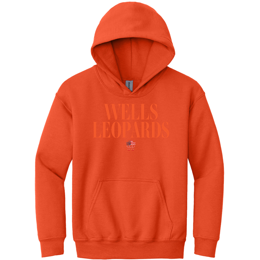 WELLS HIGH SCHOOL LEOPARDS <span class="pdp-name-mascot">WELLS LEOPARDS</span> Gildan Youth Heavy Blend Hoodie