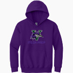 iTech Prep Ravens <span class="pdp-name-mascot">Vancouver i Tech Preparatory School Ravens</span> Gildan Youth Heavy Blend Hoodie Front Thumbnail