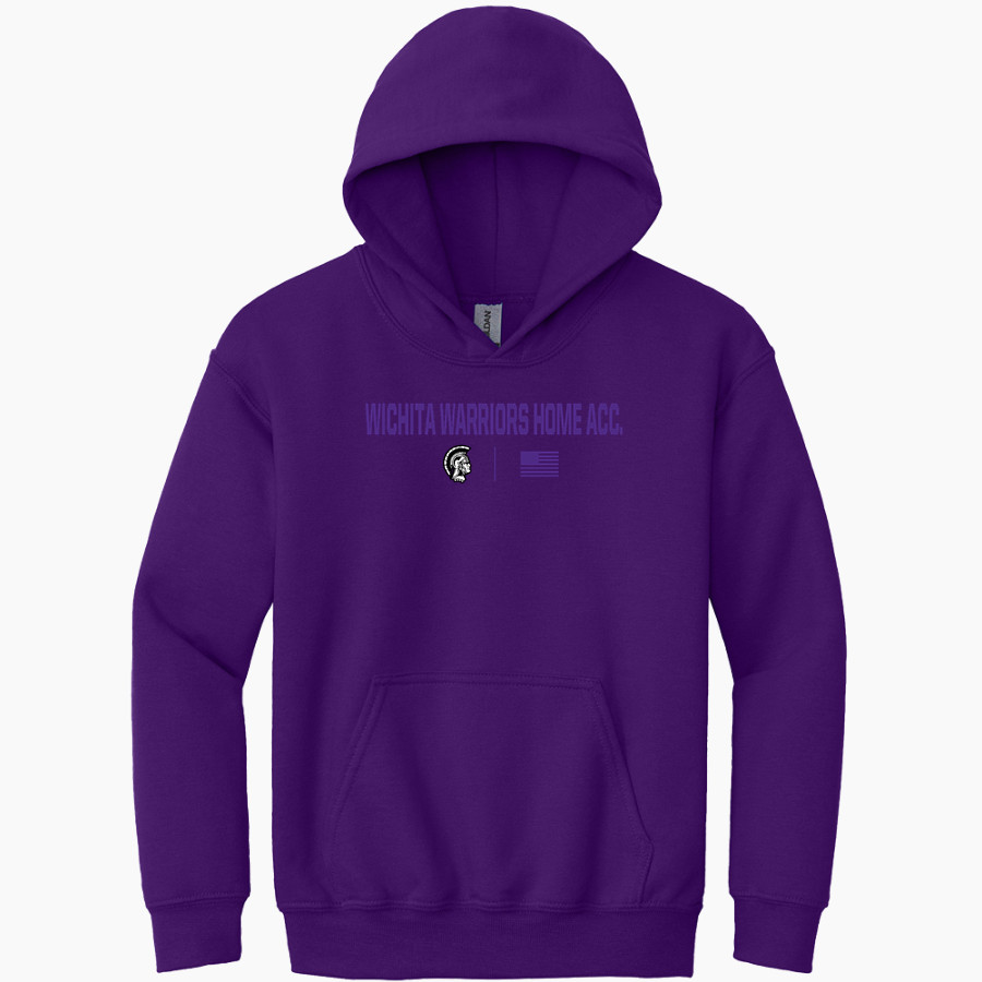 Wichita Warriors Home Acc. Warriors <span class="pdp-name-mascot">Wichita Warriors Home Acc. Warriors</span> Gildan Youth Heavy Blend Hoodie