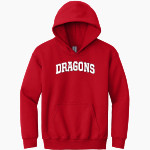 MSUM Dragons <span class="pdp-name-mascot">MSUM Dragons</span> Gildan Youth Heavy Blend Hoodie Front Thumbnail