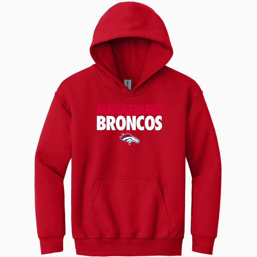 MIDDLEBURG HIGH SCHOOL BRONCOS Gildan Youth Heavy Blend Hoodie
