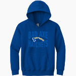 BAD AXE HIGH SCHOOL HATCHETS <span class="pdp-name-mascot">BAD AXE HATCHETS</span> Gildan Youth Heavy Blend Hoodie Front Thumbnail
