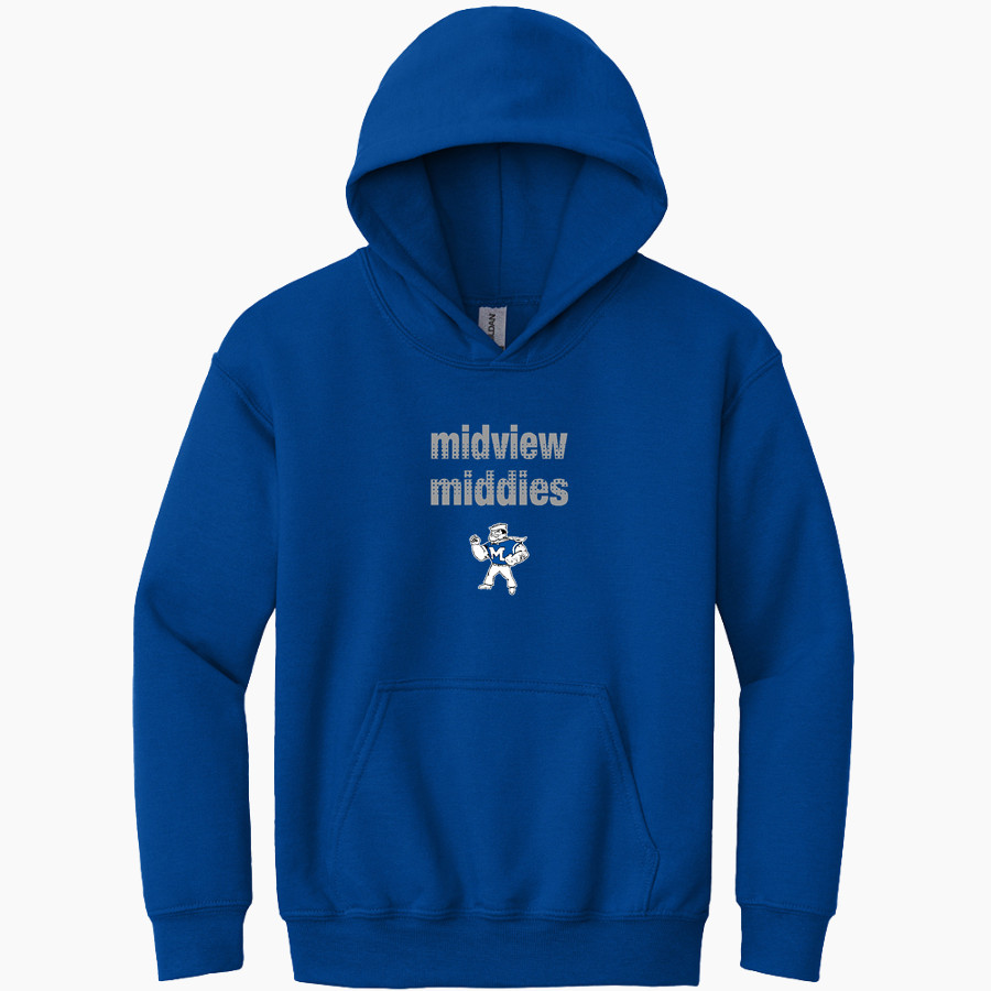 MIDVIEW MIDDIES #wearemidview <span class="pdp-name-mascot">MIDVIEW MIDDIES</span> Gildan Youth Heavy Blend Hoodie