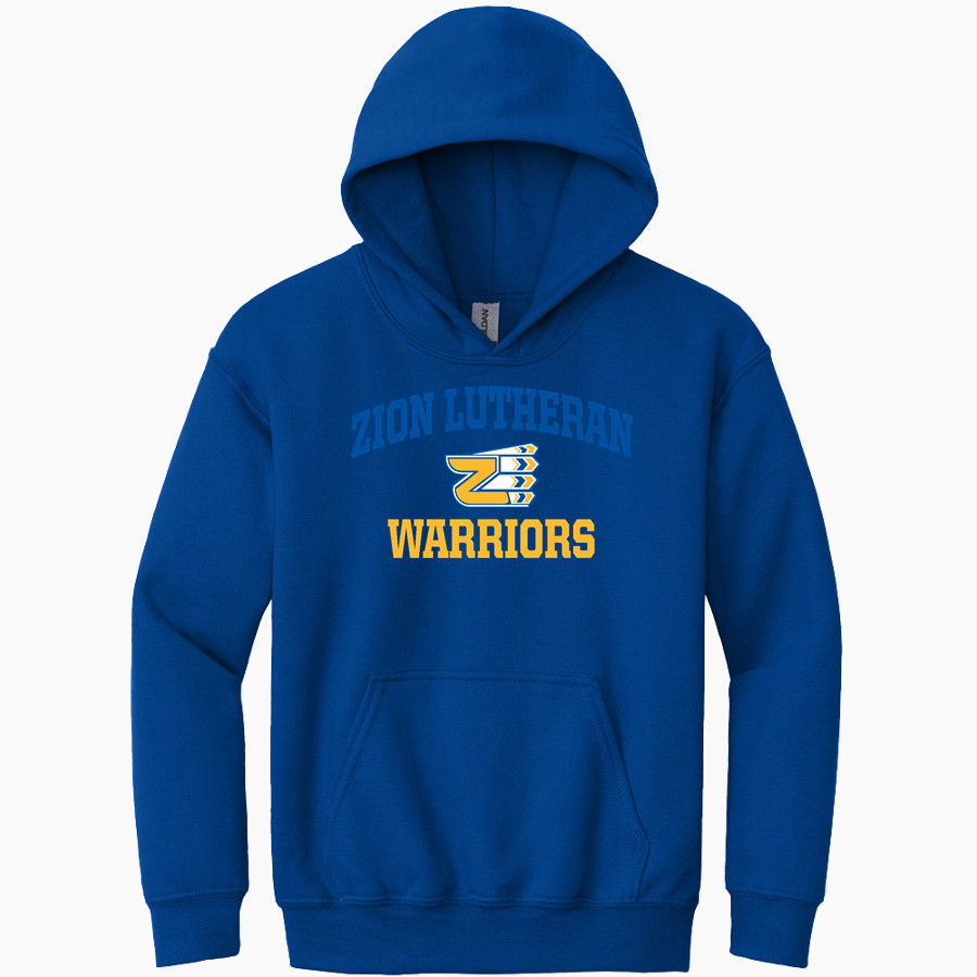 ZION LUTHERAN Warriors <span class="pdp-name-mascot">ZION LUTHERAN SCHOOL Warriors</span> Gildan Youth Heavy Blend Hoodie