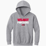 WILMOT UNION HIGH SCHOOL PANTHERS <span class="pdp-name-mascot">WILMOT PANTHERS</span> Gildan Youth Heavy Blend Hoodie Front Thumbnail