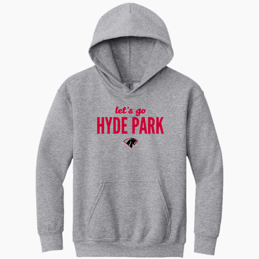 Hyde Park Schools PANTHERS <span class="pdp-name-mascot">Hyde Park Baptist School PANTHERS</span> Gildan Youth Heavy Blend Hoodie