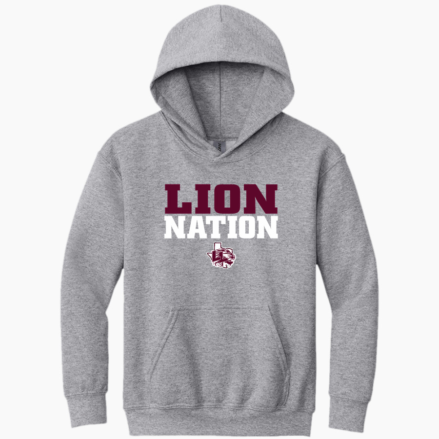 LOCKHART HIGH SCHOOL LIONS Gildan Youth Heavy Blend Hoodie