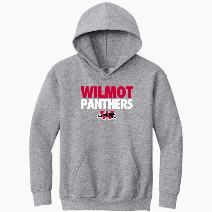 WILMOT UNION HIGH SCHOOL PANTHERS <span class="pdp-name-mascot">WILMOT PANTHERS</span> Gildan Youth Heavy Blend Hoodie