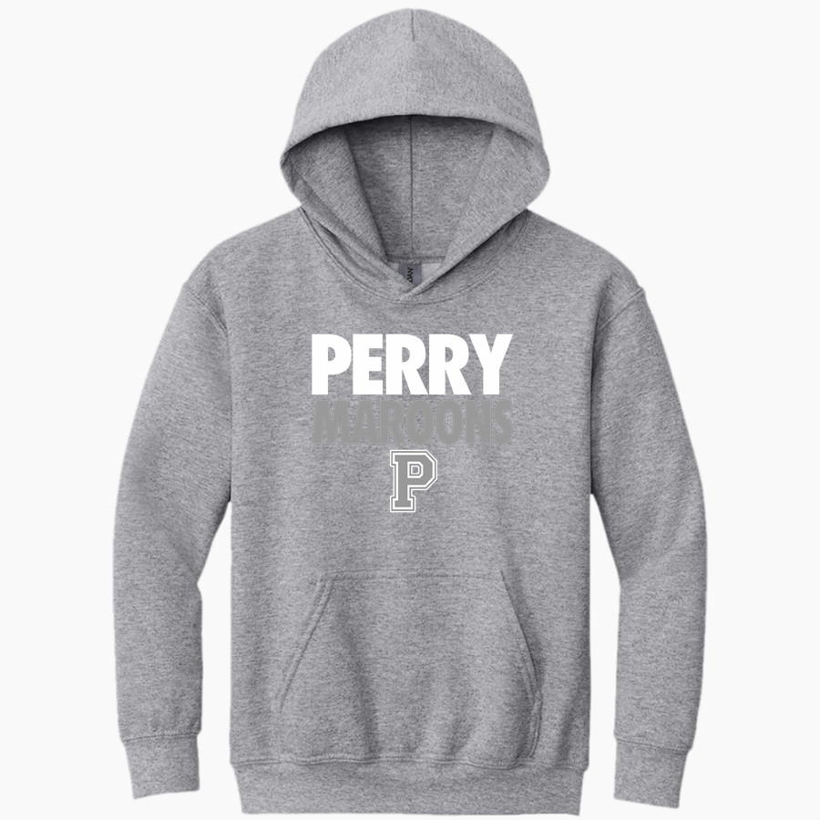 PERRY HIGH SCHOOL MAROONS Gildan Youth Heavy Blend Hoodie