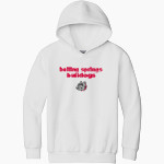 Boiling Springs Middle School bulldogs offical sideline store Gildan Youth Heavy Blend Hoodie Front Thumbnail