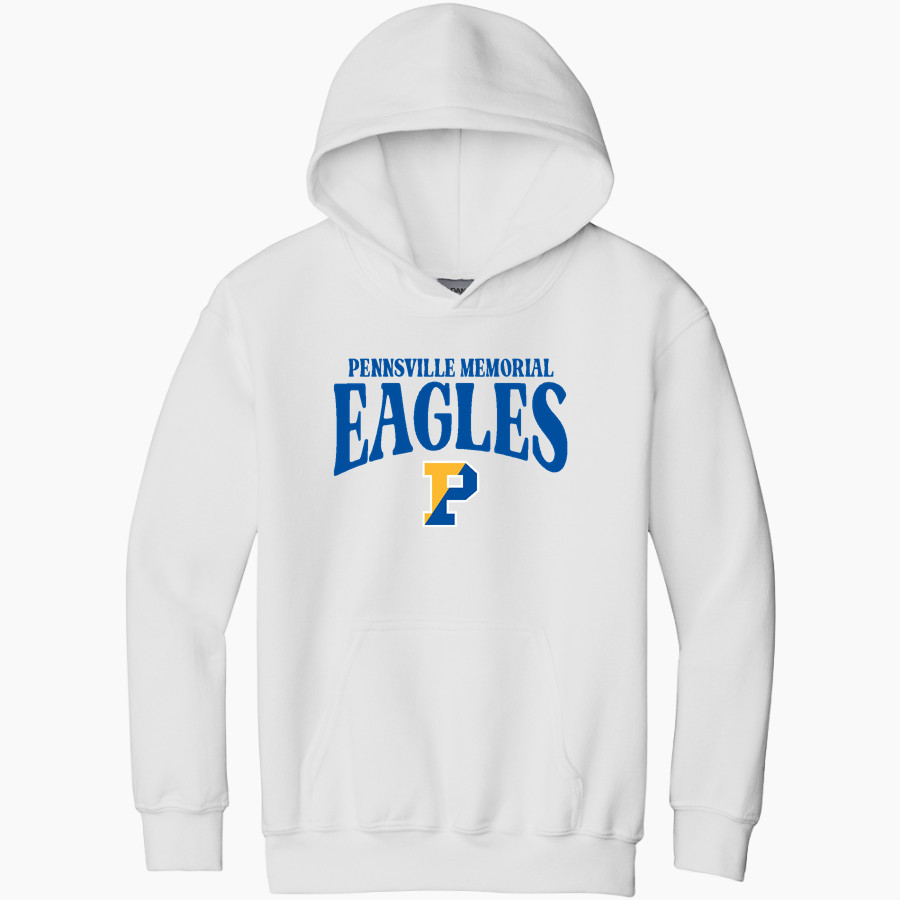 PENNSVILLE MEMORIAL HIGH SCHOOL EAGLES <span class="pdp-name-mascot">PENNSVILLE MEMORIAL EAGLES</span> Gildan Youth Heavy Blend Hoodie