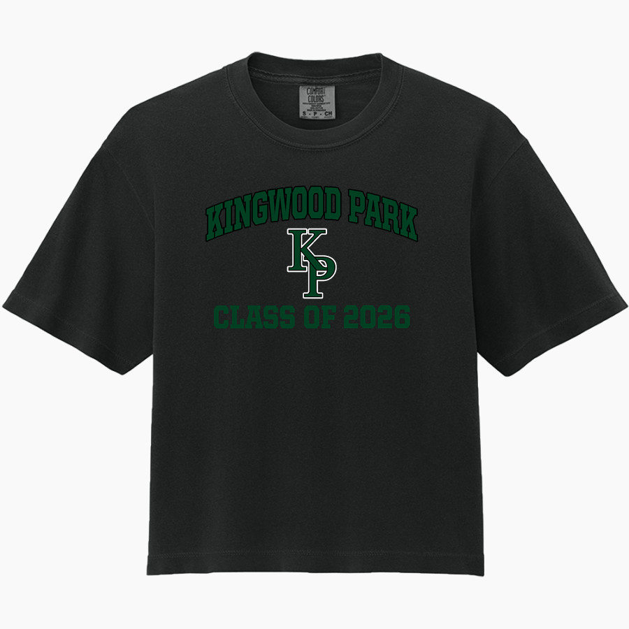 KINGWOOD PARK HIGH SCHOOL PANTHERS <span class="pdp-name-mascot">KINGWOOD PARK PANTHERS</span> Comfort Colors Women's Heavyweight Boxy Tee