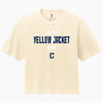 CHAPELGATE CHRISTIAN ACADEMY YELLOW JACKETS official sideline store Comfort Colors Women's Heavyweight Boxy Tee Front Thumbnail