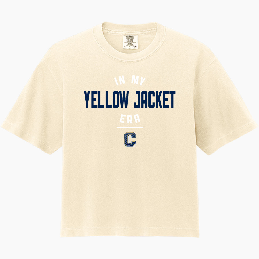 CHAPELGATE CHRISTIAN ACADEMY YELLOW JACKETS official sideline store Comfort Colors Women's Heavyweight Boxy Tee