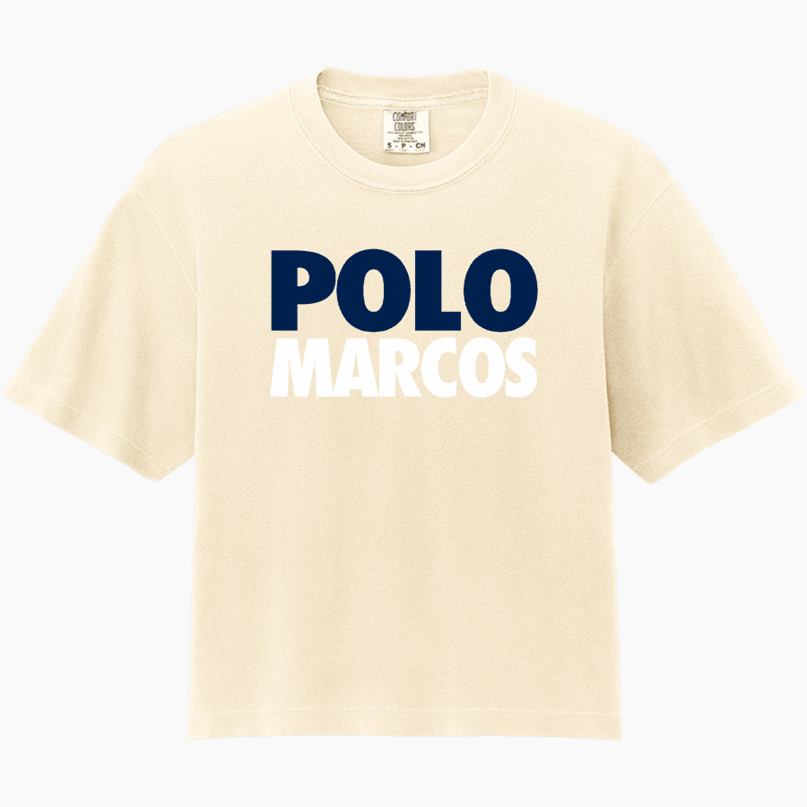POLO HIGH SCHOOL MARCOS <span class="pdp-name-mascot">POLO MARCOS</span> Comfort Colors Women's Heavyweight Boxy Tee