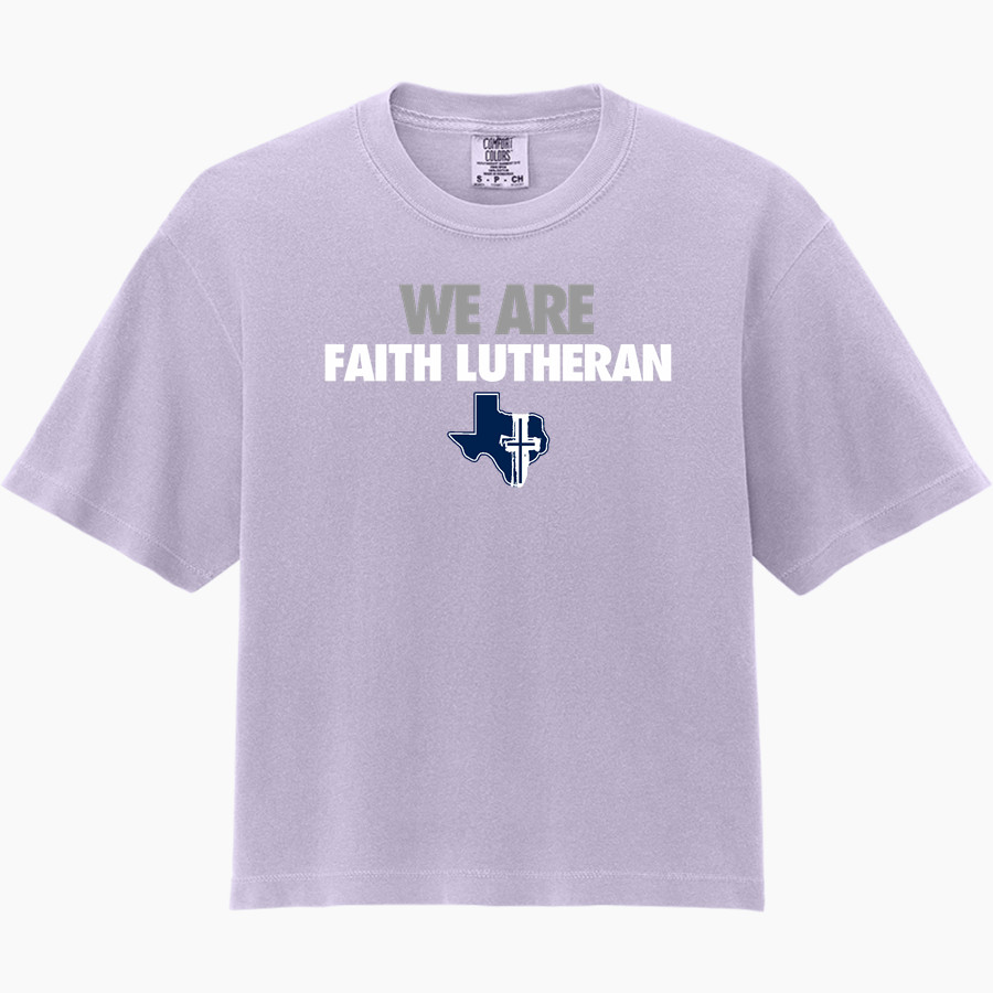 Faith Lutheran Falcons <span class="pdp-name-mascot">Faith Lutheran High School Falcons</span> Comfort Colors Women's Heavyweight Boxy Tee