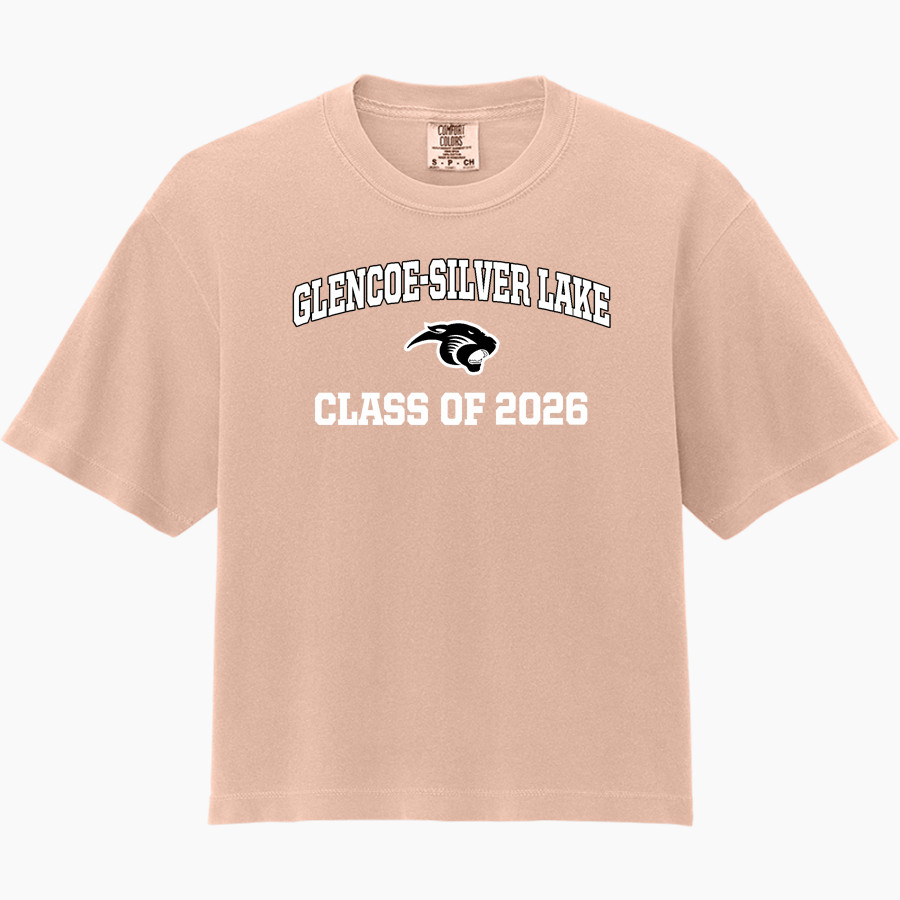 Glencoe-Silver Lake Panthers <span class="pdp-name-mascot">Glencoe Silver-Lake Panthers</span> Comfort Colors Women's Heavyweight Boxy Tee