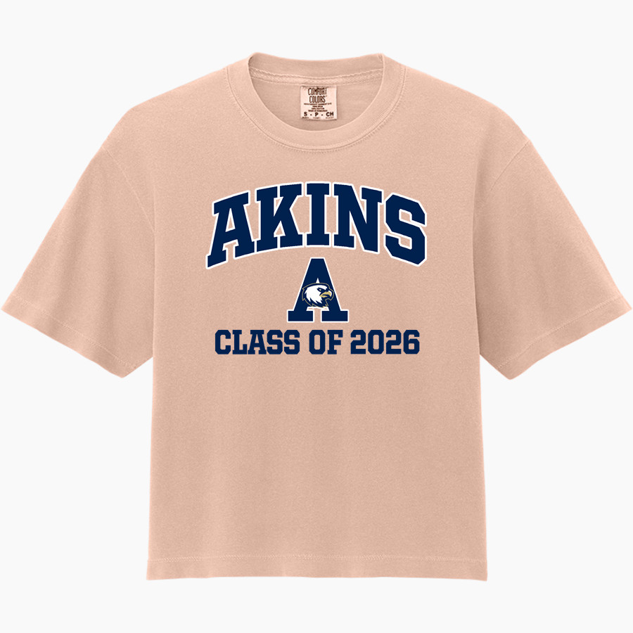 Akins Eagles <span class="pdp-name-mascot">Akins Eagles</span> Comfort Colors Women's Heavyweight Boxy Tee