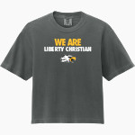 LIBERTY CHRISTIAN ACADEMY EAGLES <span class="pdp-name-mascot">LIBERTY EAGLES</span> Comfort Colors Women's Heavyweight Boxy Tee Front Thumbnail