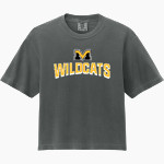 MAQUOKETA VALLEY HIGH SCHOOL WILDCATS <span class="pdp-name-mascot">MAQUOKETA VALLEY WILDCATS</span> Comfort Colors Women's Heavyweight Boxy Tee Front Thumbnail