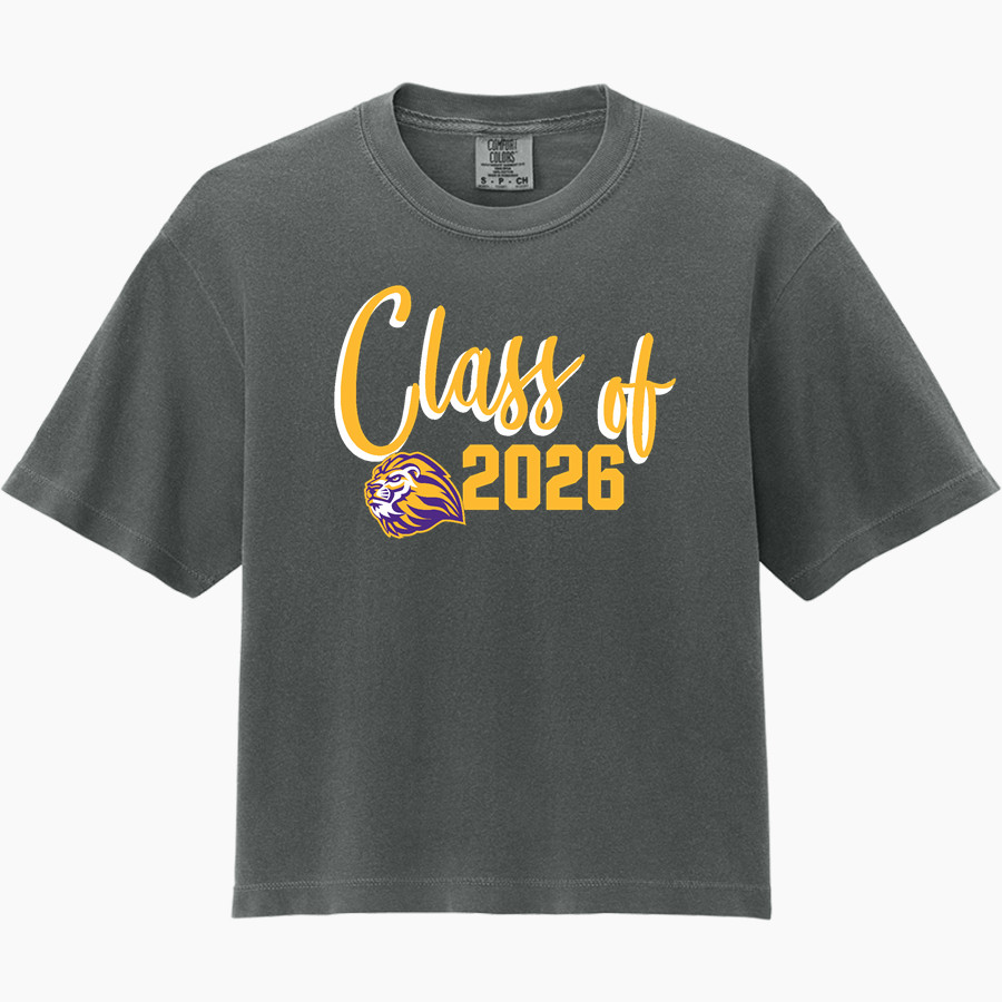 Gospel Light Christian Lions <span class="pdp-name-mascot">Gospel Light Christian School Lions</span> Comfort Colors Women's Heavyweight Boxy Tee