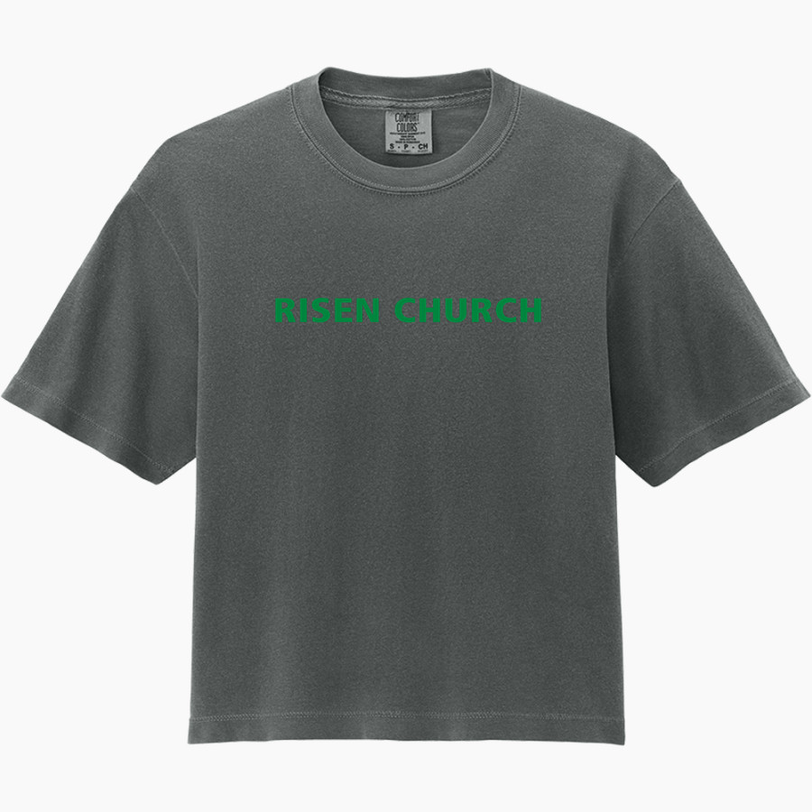 Risen Church <span class="pdp-name-mascot">Risen Church</span> Comfort Colors Women's Heavyweight Boxy Tee