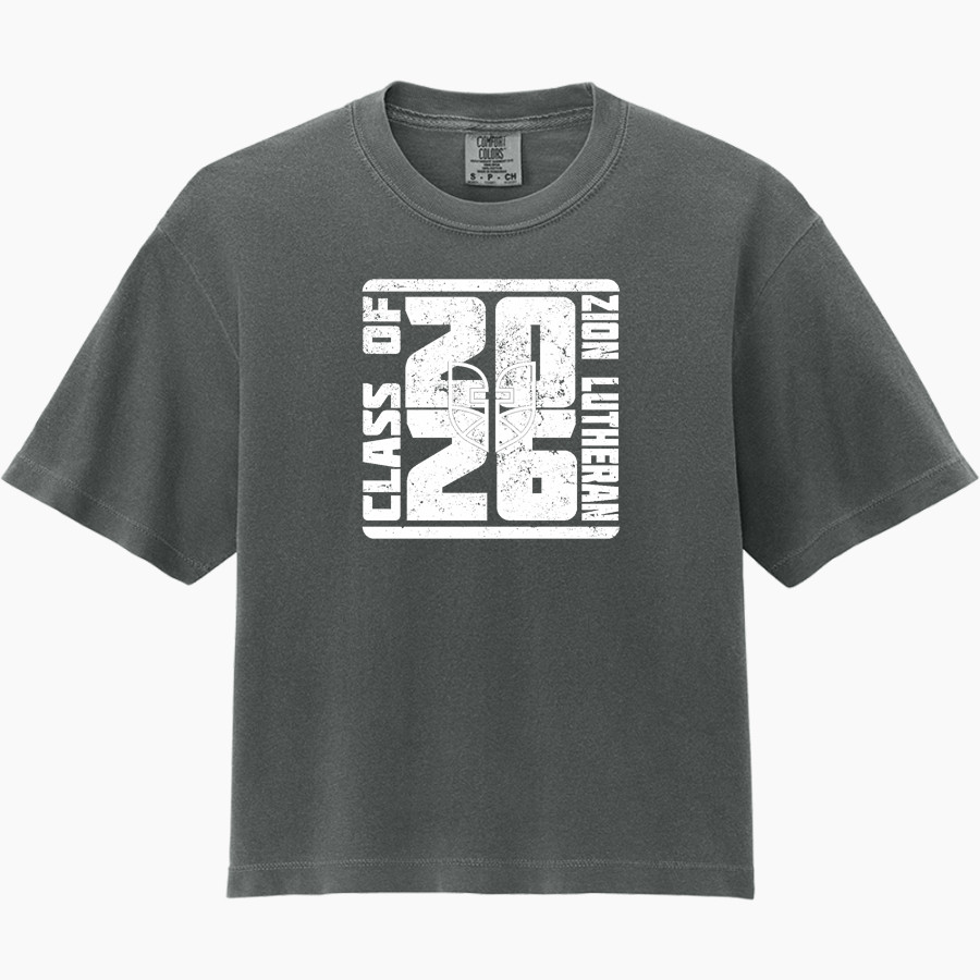 Zion Lutheran School Panthers Comfort Colors Women's Heavyweight Boxy Tee