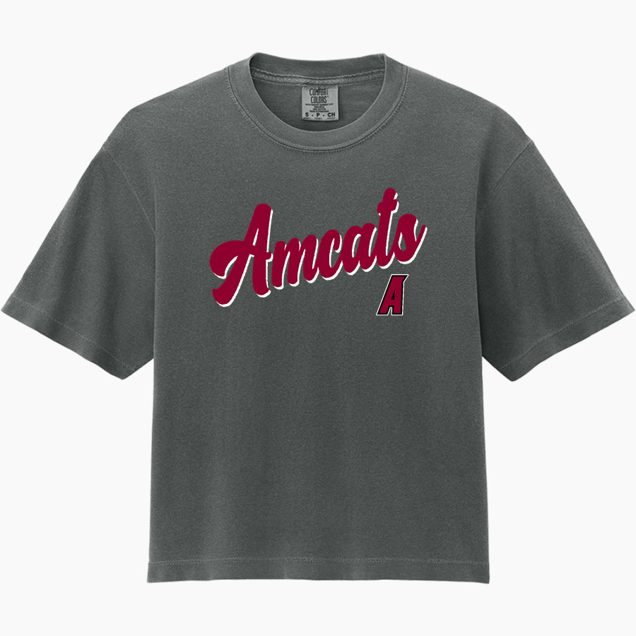 Anna Maria College Amcats <span class="pdp-name-mascot">Anna Maria College Amcats</span> Comfort Colors Women's Heavyweight Boxy Tee