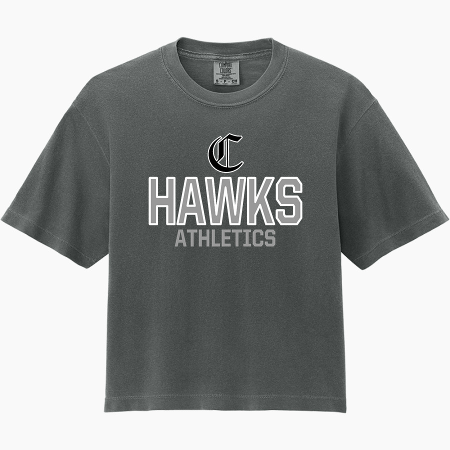 CISTERCIAN PREPARATORY SCHOOL HAWKS <span class="pdp-name-mascot">CISTERCIAN HAWKS</span> Comfort Colors Women's Heavyweight Boxy Tee
