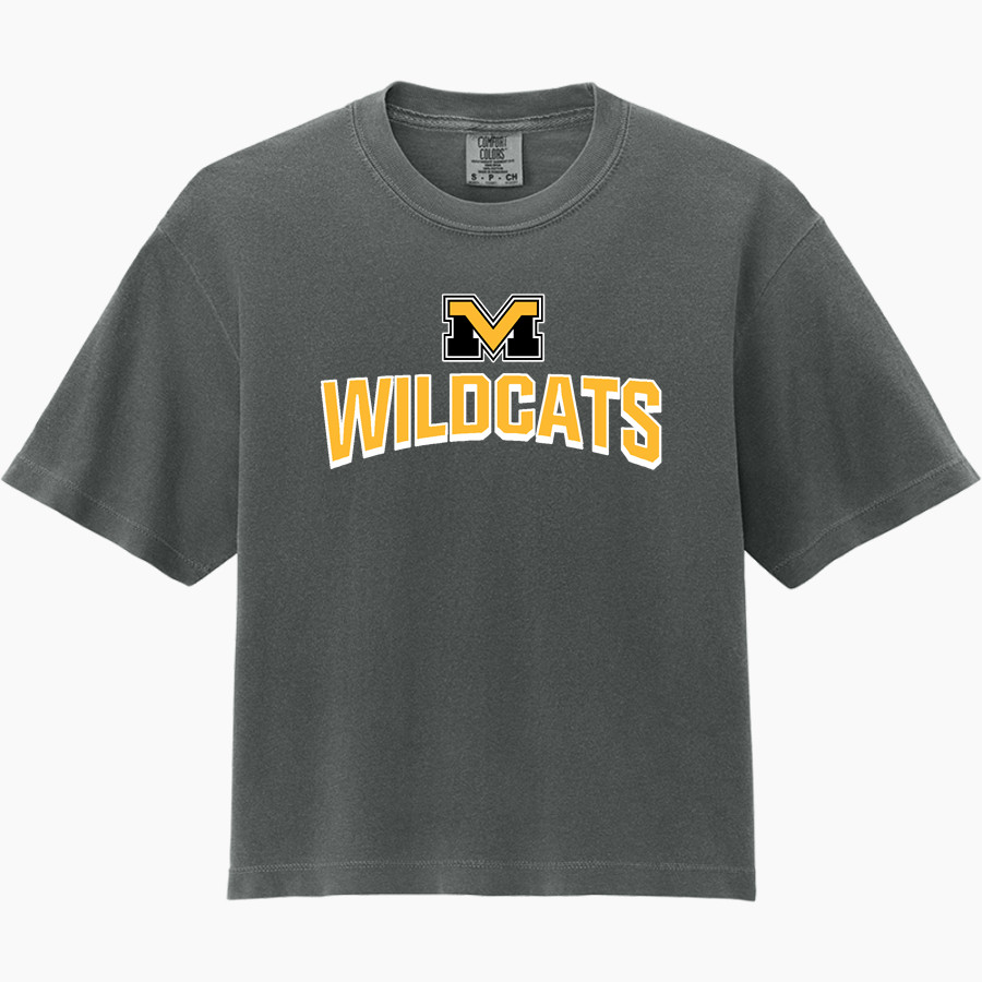 MAQUOKETA VALLEY HIGH SCHOOL WILDCATS <span class="pdp-name-mascot">MAQUOKETA VALLEY WILDCATS</span> Comfort Colors Women's Heavyweight Boxy Tee