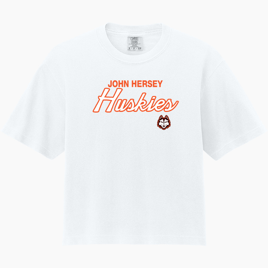 JOHN HERSEY HIGH SCHOOL HUSKIES <span class="pdp-name-mascot">JOHN HERSEY HUSKIES</span> Comfort Colors Women's Heavyweight Boxy Tee