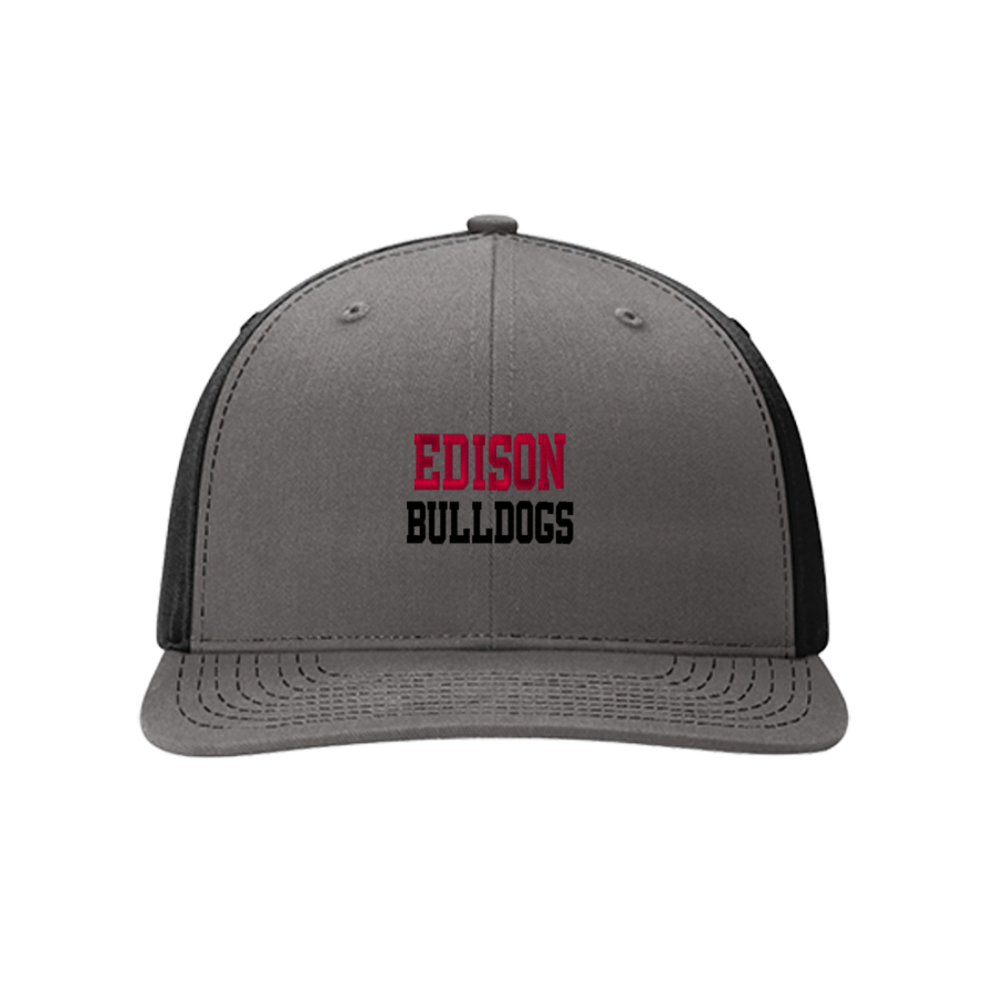 Edison Bulldogs <span class="pdp-name-mascot">Edison Elementary School Bulldogs</span> Richardson Solid Twill Trucker