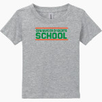 Communion of Saints School Sabres official sideline store Gildan Heavy Cotton Toddler T-Shirt Front Thumbnail