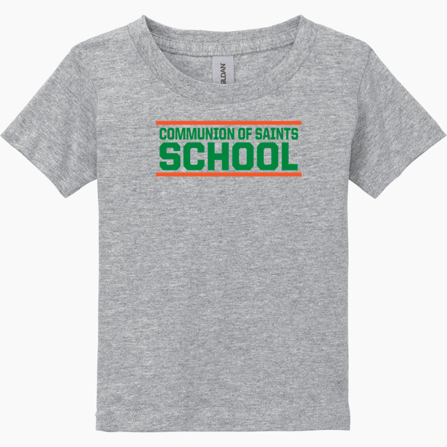 Communion of Saints School Sabres official sideline store Gildan Heavy Cotton Toddler T-Shirt