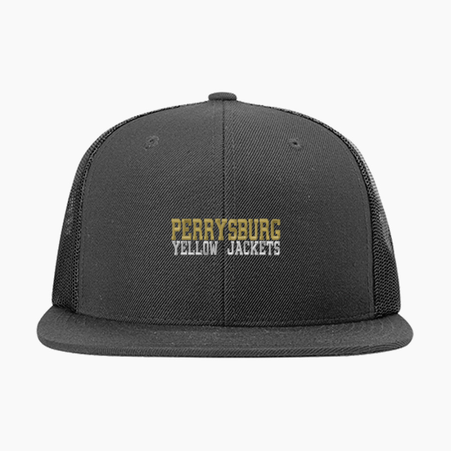 PERRYSBURG HIGH SCHOOL YELLOW JACKETS <span class="pdp-name-mascot">PERRYSBURG YELLOW JACKETS</span> Richardson Acrylic-Wool Blend Flatbill Trucker