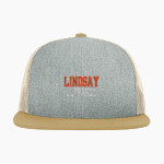 LINDSAY SCHOOL DISTRICT 9 LEOPARDS <span class="pdp-name-mascot">LINDSAY LEOPARDS</span> Richardson Acrylic-Wool Blend Flatbill Trucker Front Thumbnail