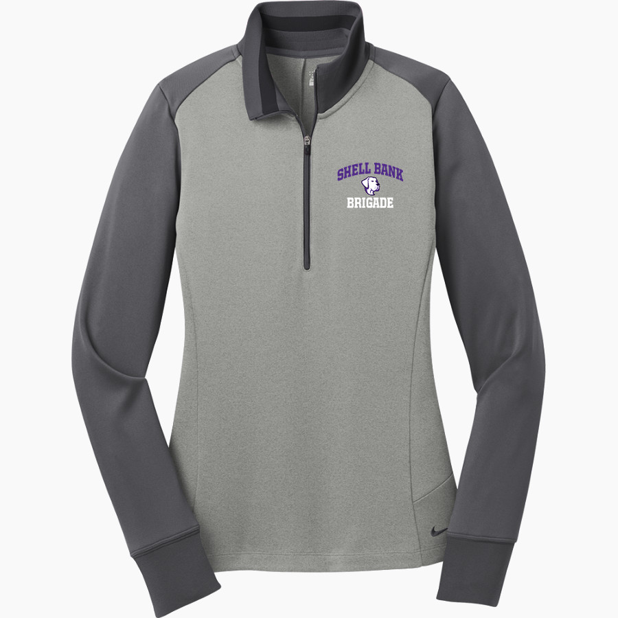Shell Bank Brigade <span class="pdp-name-mascot">Shell Bank P771K@014 Labradors</span> Nike Women's Dri-FIT 1/2-Zip Pullover