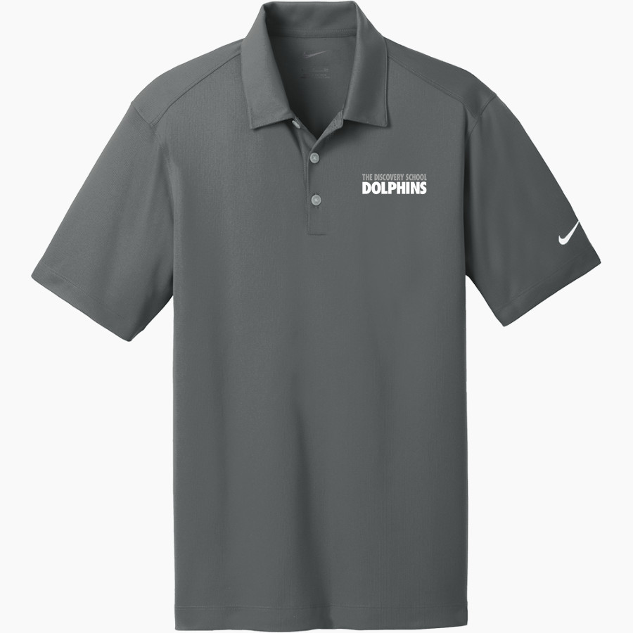 Discovery Dolphins <span class="pdp-name-mascot">Discovery School Dolphins</span> Nike Men's Dri-FIT Vertical Mesh Polo